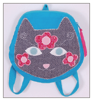 kitty handmade backpack – baby and toddler felt hair clips and accessories