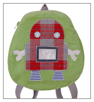 robot handmade backpack – baby and toddler felt hair clips and accessories