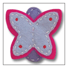 blue butterfly hair clip for toddlers – handmade children’s felt hair clip
