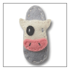 cow hair clip for toddlers – handmade children’s felt hair clip