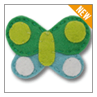 green mariposa butterfly hair clip for toddlers – handmade children’s felt hair clip