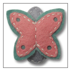 pink butterfly hair clip for toddlers – handmade children’s felt hair clip