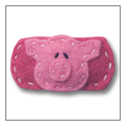 pig hair clip for baby – handmade children’s felt hair clip