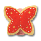 orange butterfly hair clip for baby – handmade children’s felt hair clip