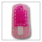 pink popsicle hair clip for baby – handmade children’s felt hair clip