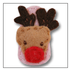 reindeer hair clip for baby – handmade children’s felt hair clip