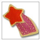 shooting star hair clip for baby – handmade children’s felt hair clip