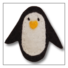 penguin hair clip for baby – handmade children’s felt hair clip