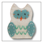 white owl hair clip for baby – handmade children’s felt hair clip