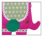 elephant pouch bag. unique hair clips and accessories for baby and toddler.