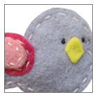 blue bird hair clip for baby and toddlers.  Unique baby hairclips and accessories