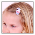 cow hair clip for baby and toddlers.  Unique baby hairclips and accessories