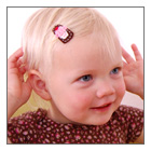 pink cupcake hair clip for baby and toddlers.  Unique baby hairclips and accessories