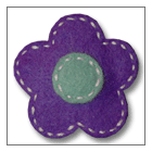 purple flower felt ponytail elastic for toddlers – handmade children’s felt hair clip