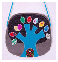 tree handmade pouch – baby and toddler felt hair clips and accessories